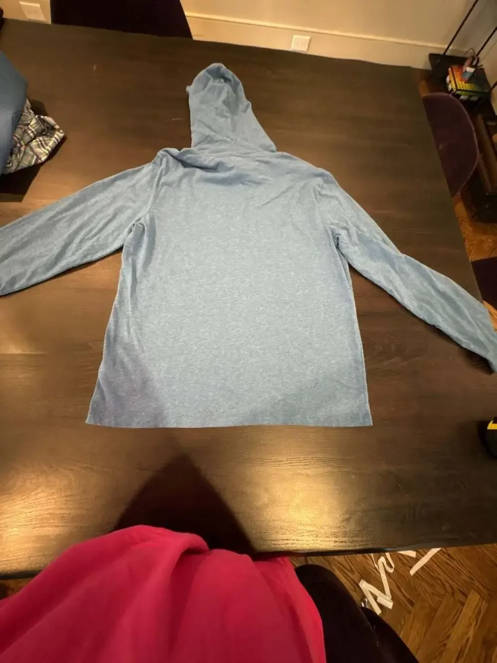 Polo Ralph Lauren Men's Blue Heather Jersey Hooded T-Shirt size M pristine cond.